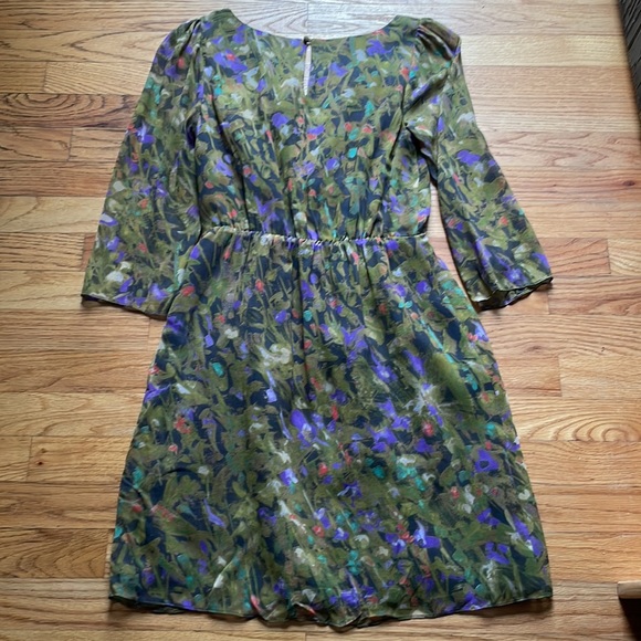 J.Crew Silk Abstract Print Dress - Picture 4 of 5